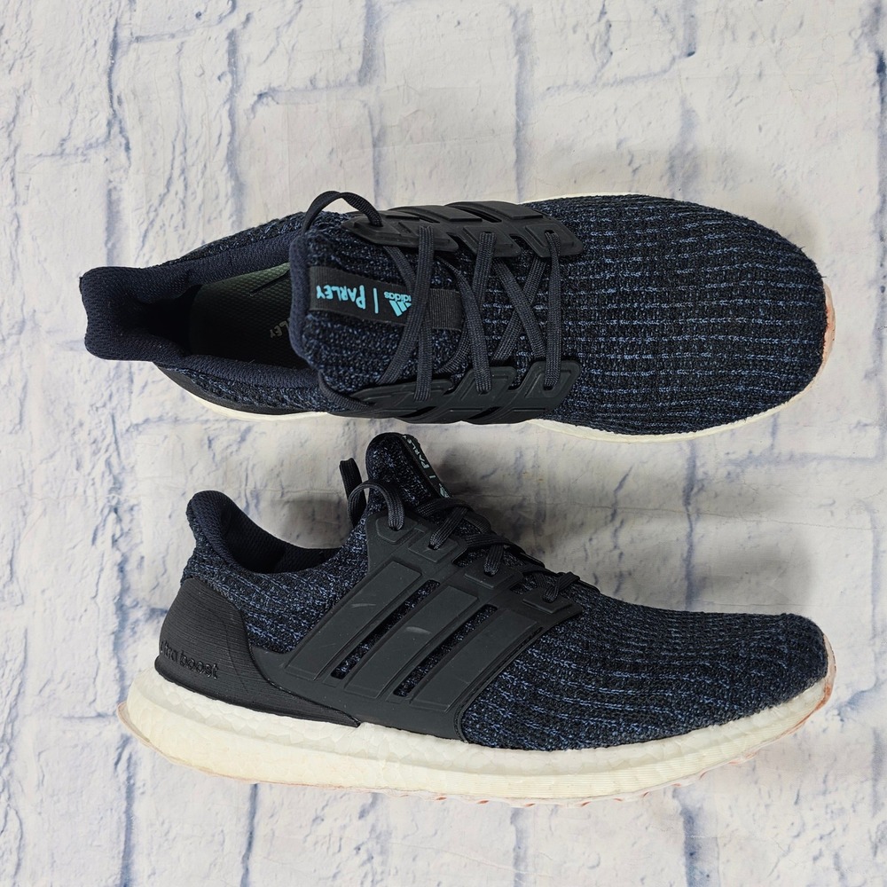 Adidas UltraBoost 4.0 Parley Mens 10 Legend Ink Blue Running Shoes AC7836